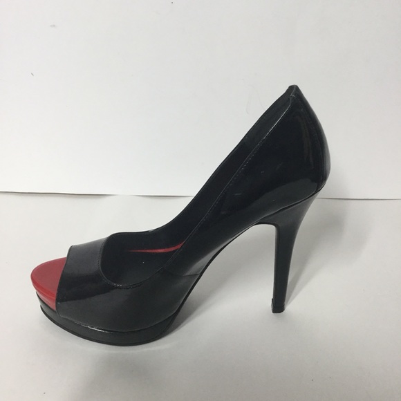 Mossimo Black & Red toe Stiletto High Heels Size 8 - Picture 8 of 14
